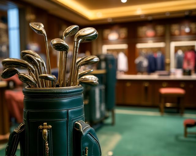 Attrezzatura da golf premium nel pro shop